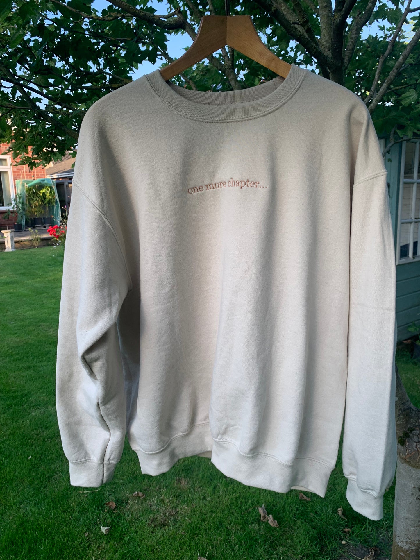 Embroidered Jumper - One More Chapter - Sand