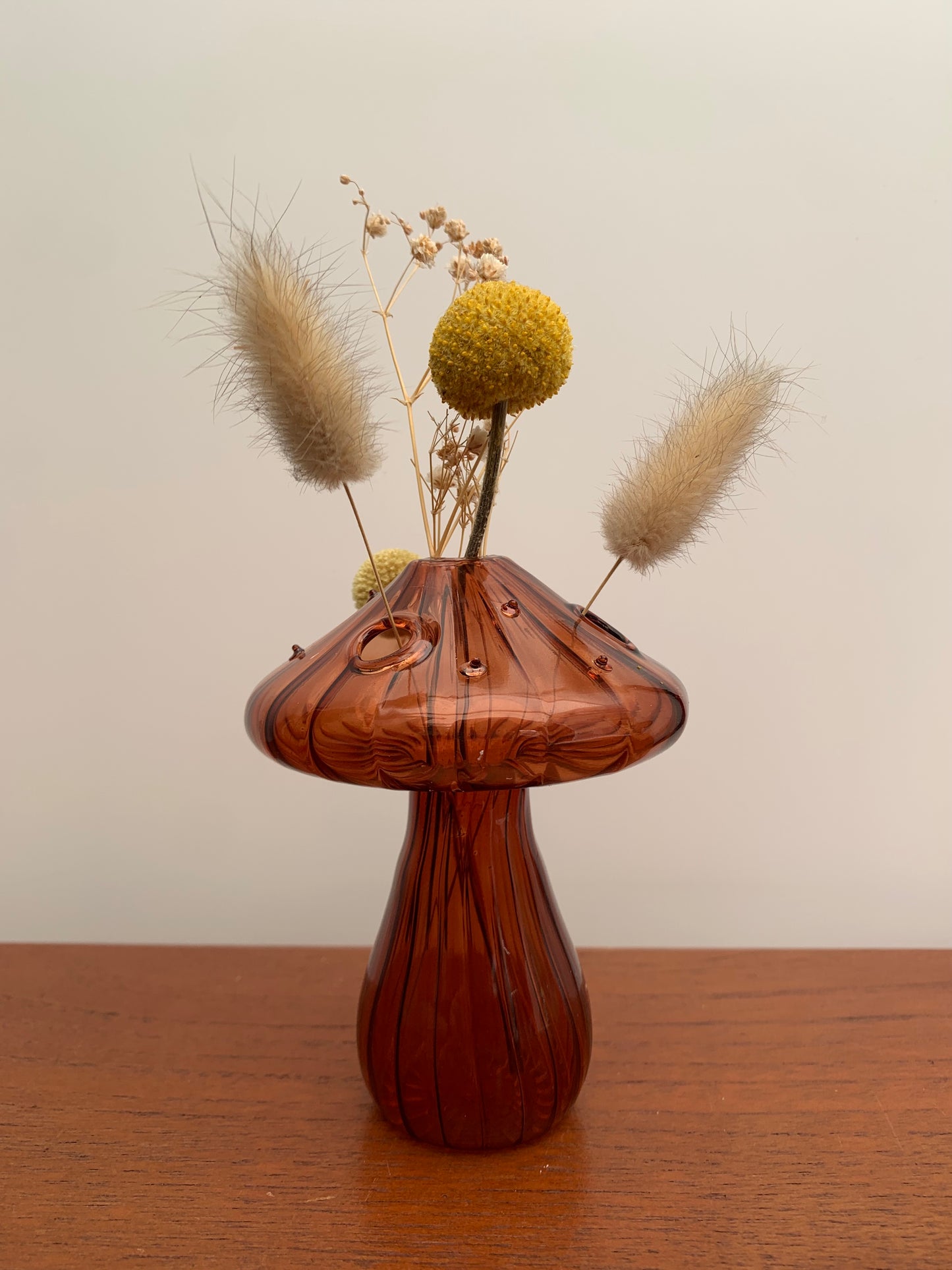 Mushroom Vase - Amber