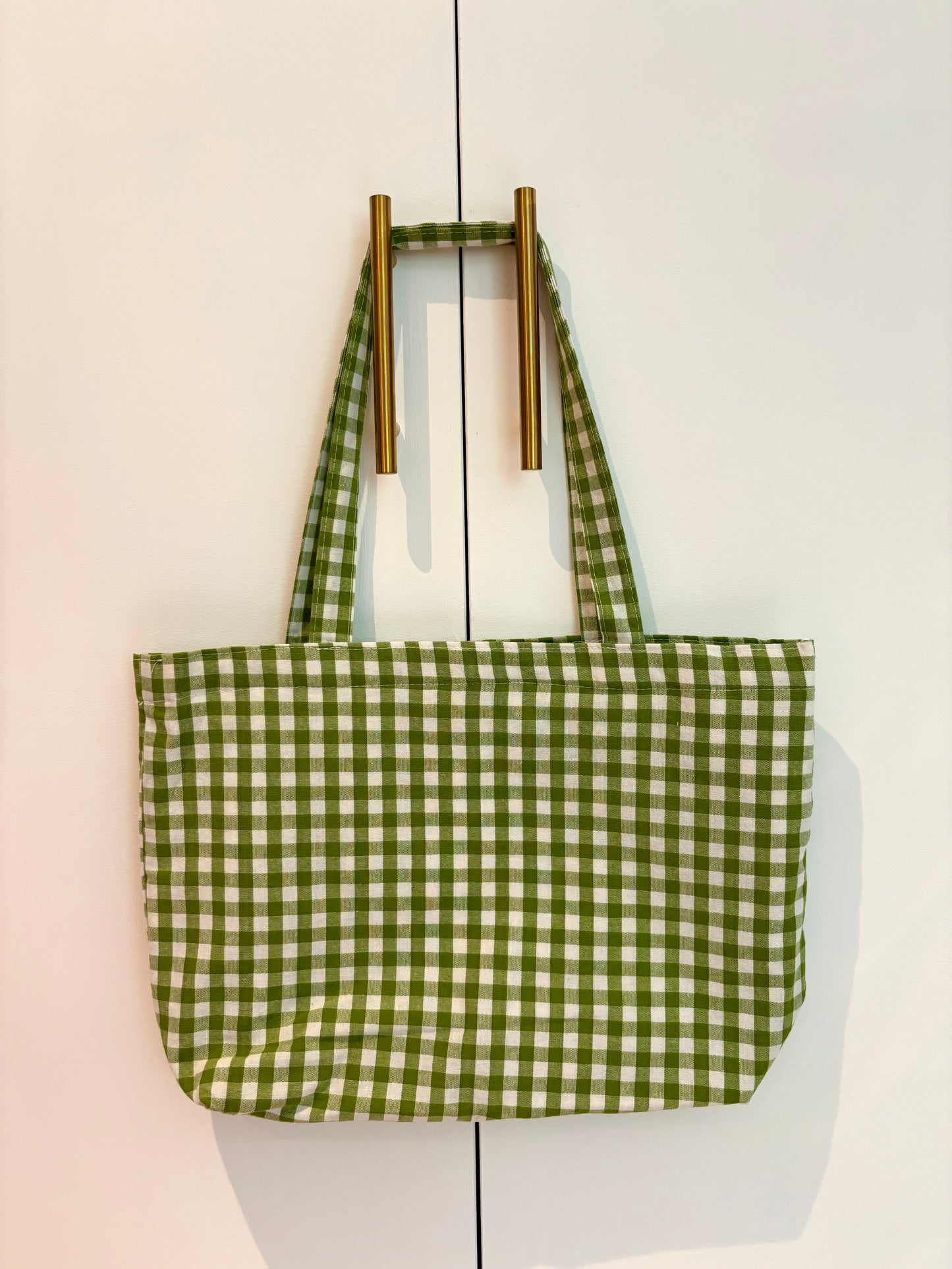 Gingham Bag - Sage