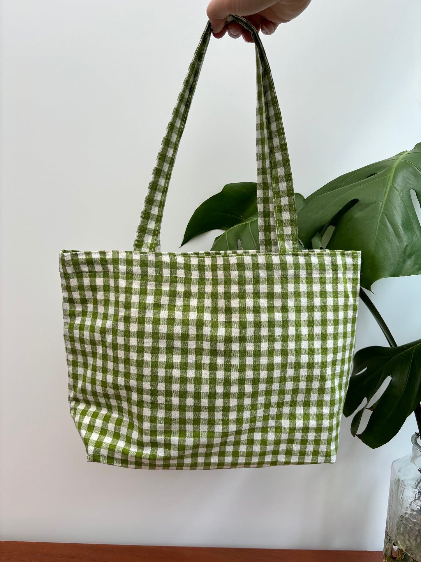 Gingham Bag - Sage