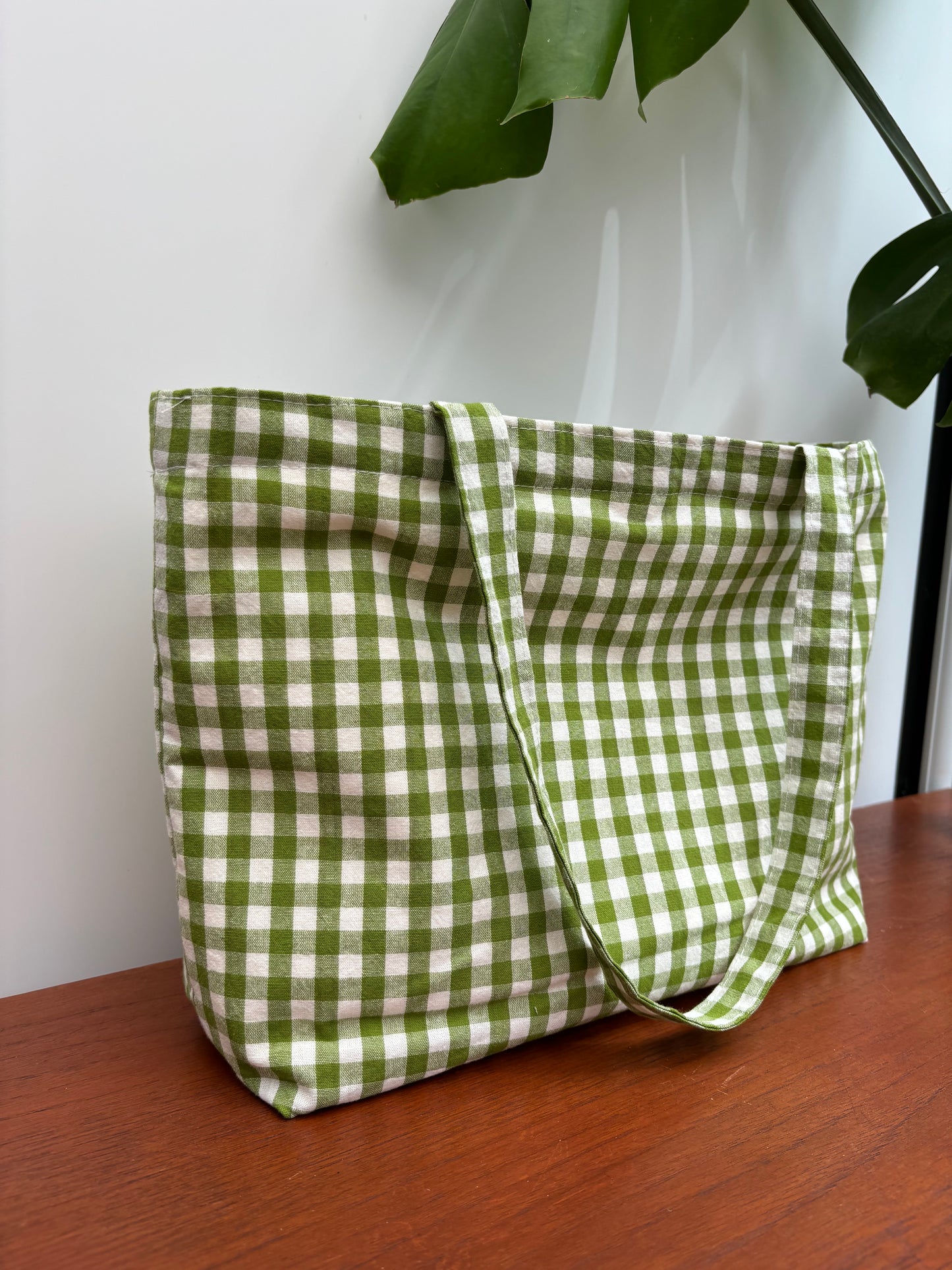 Gingham Bag - Sage