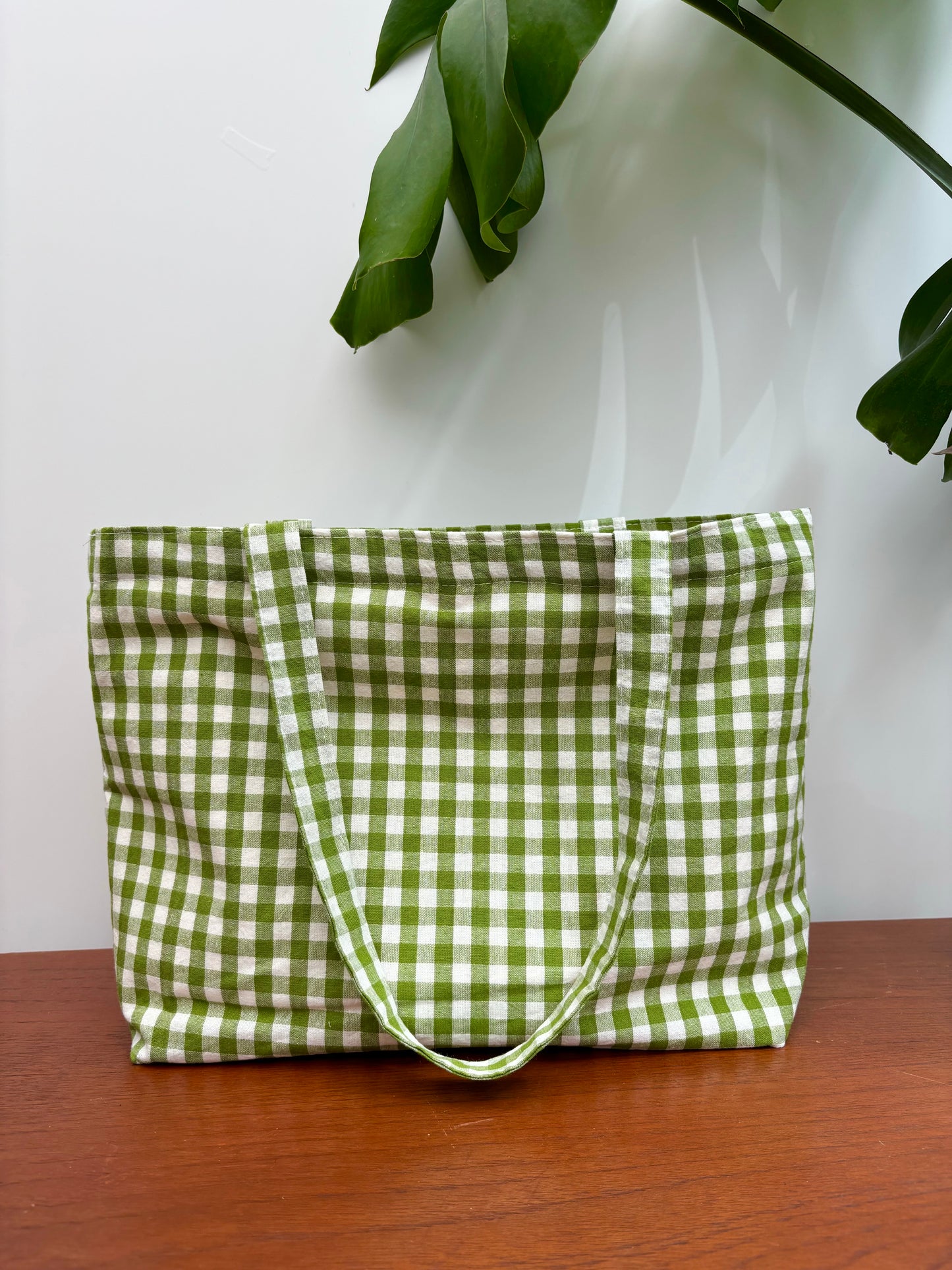 Gingham Bag - Sage