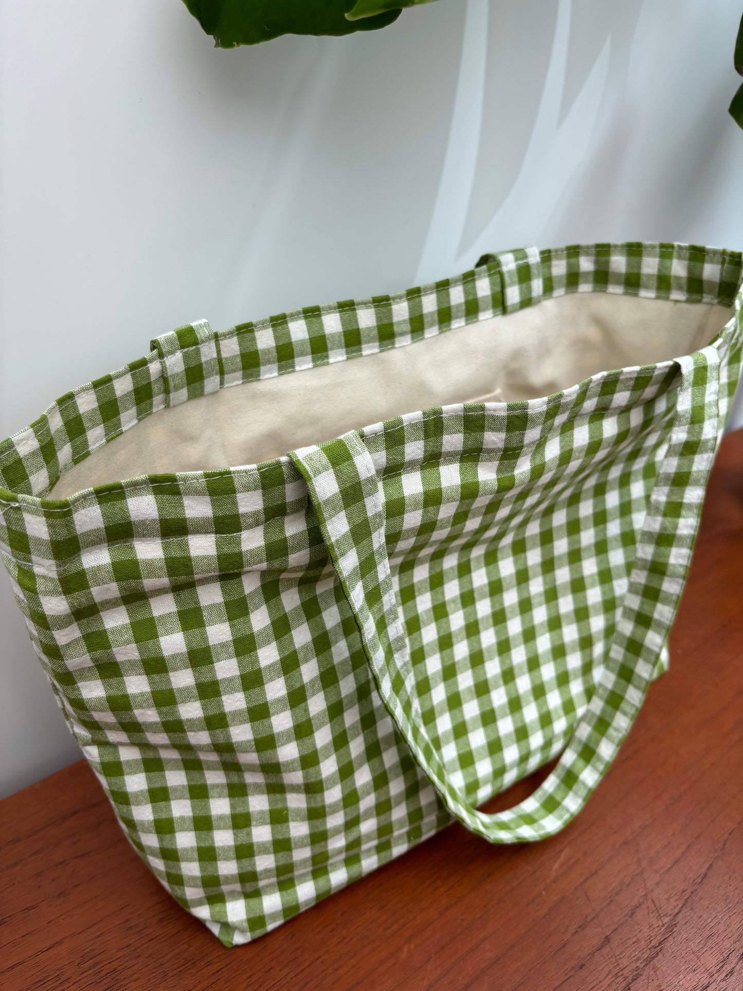 Gingham Bag - Sage