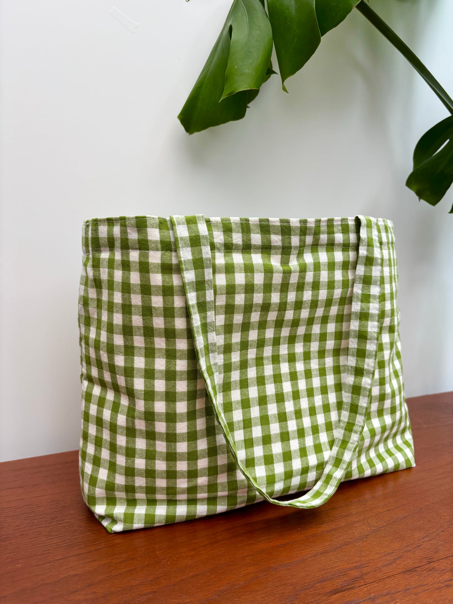 Gingham Bag - Sage