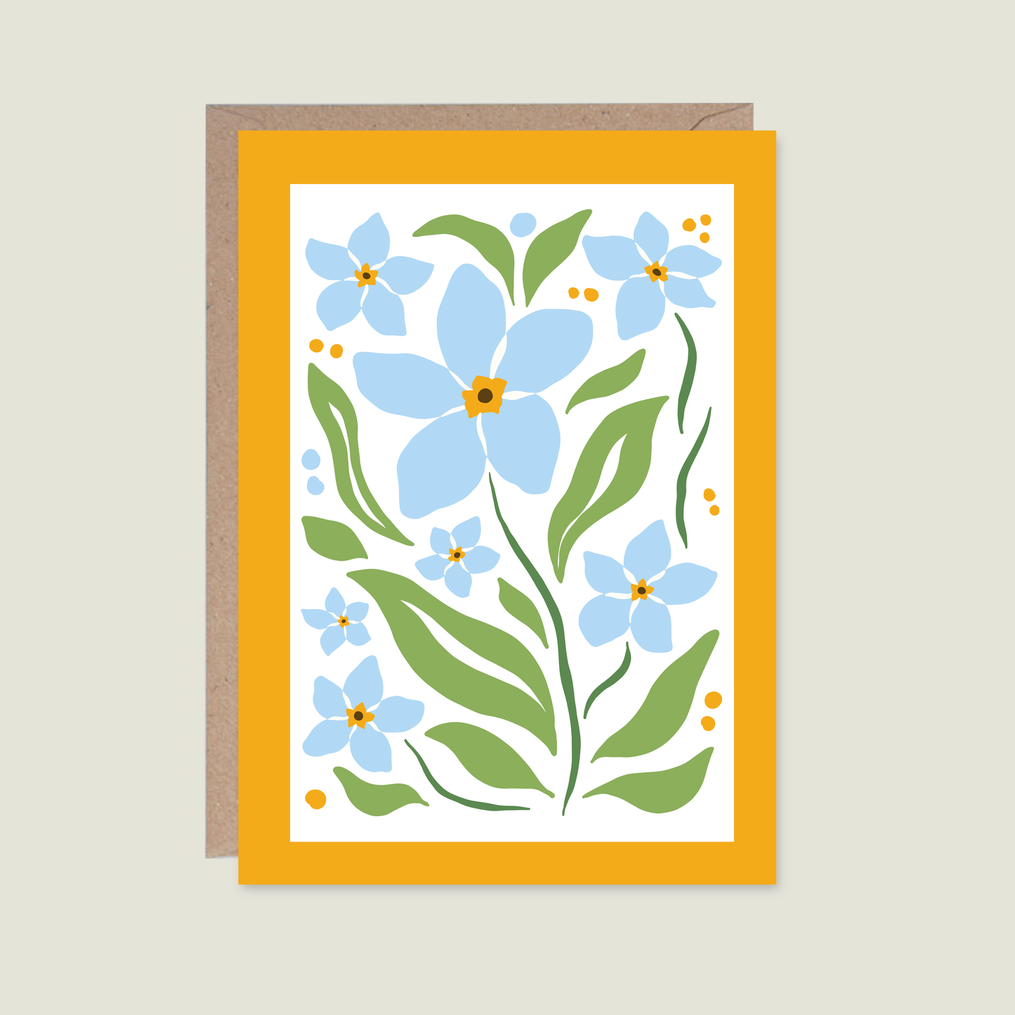 Floral Card - Forget Me Not