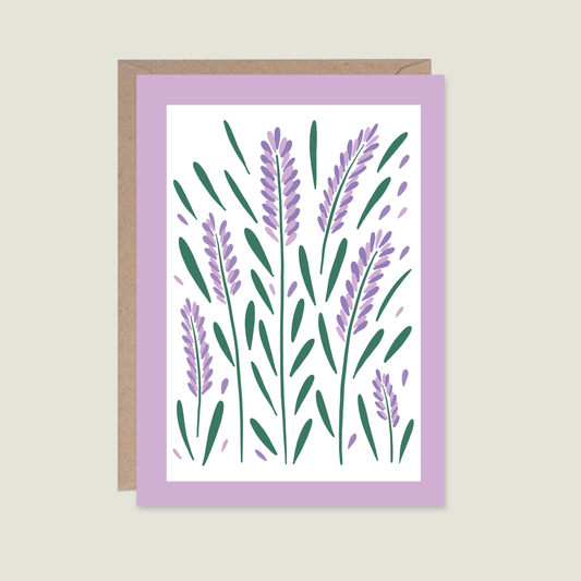 Floral Card - Lavender