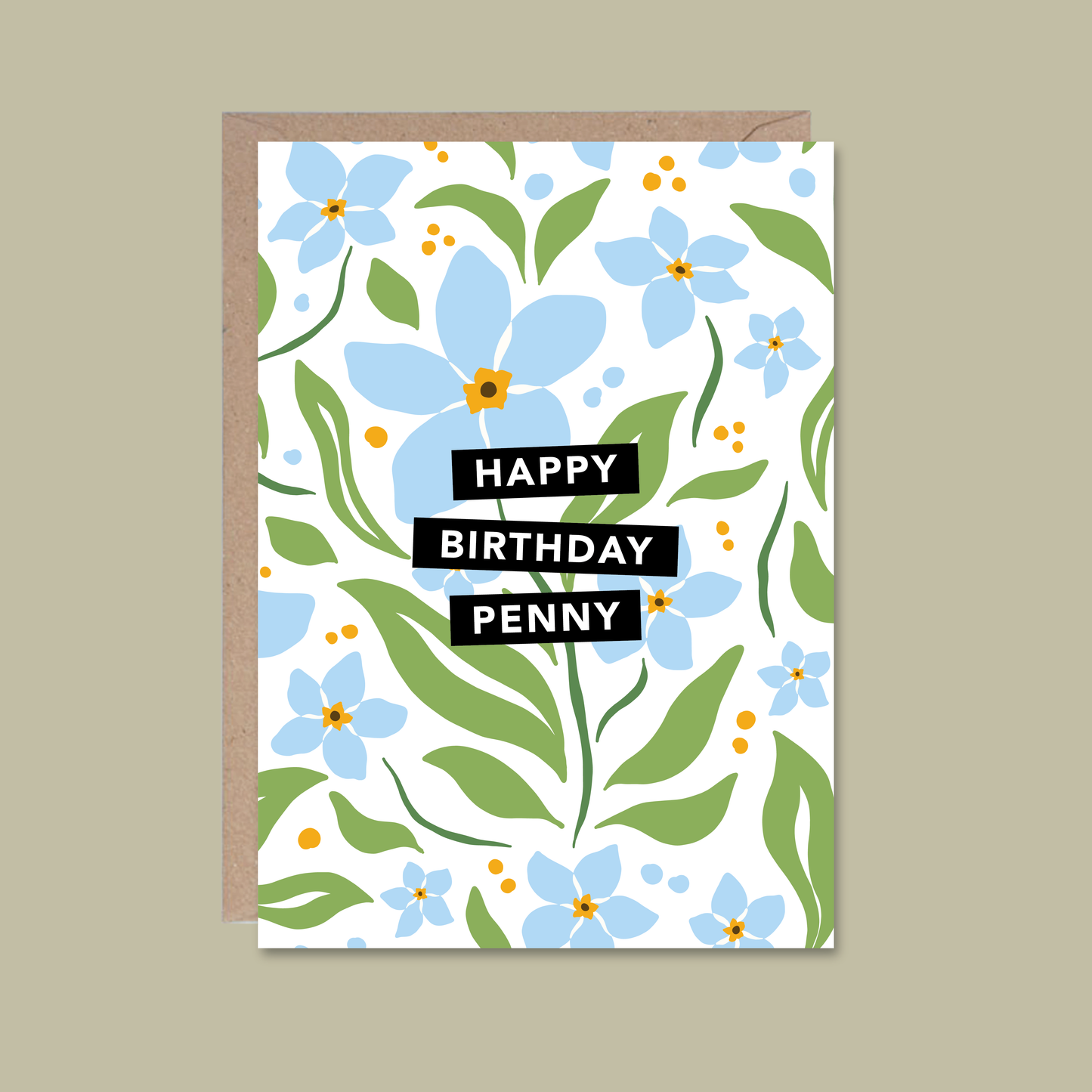 Personalised Card - Forget Me Not