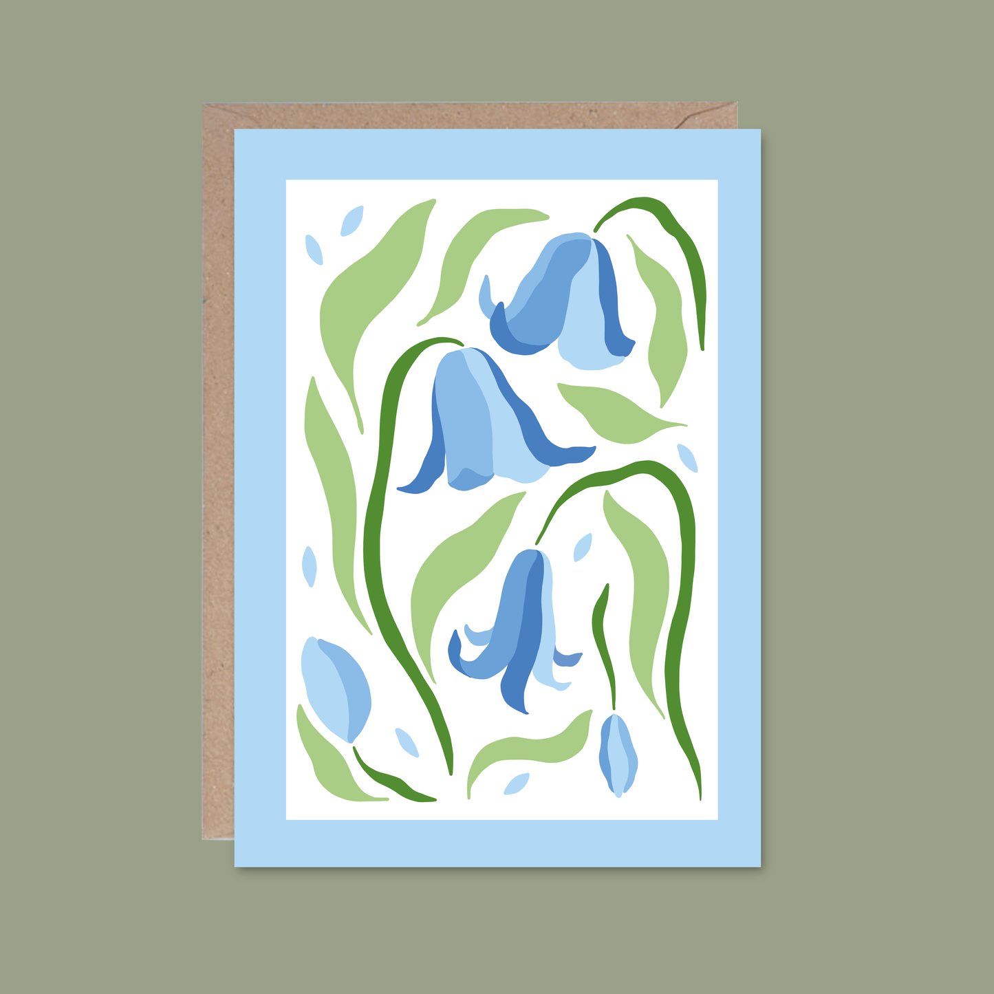 Floral Card - Bluebell