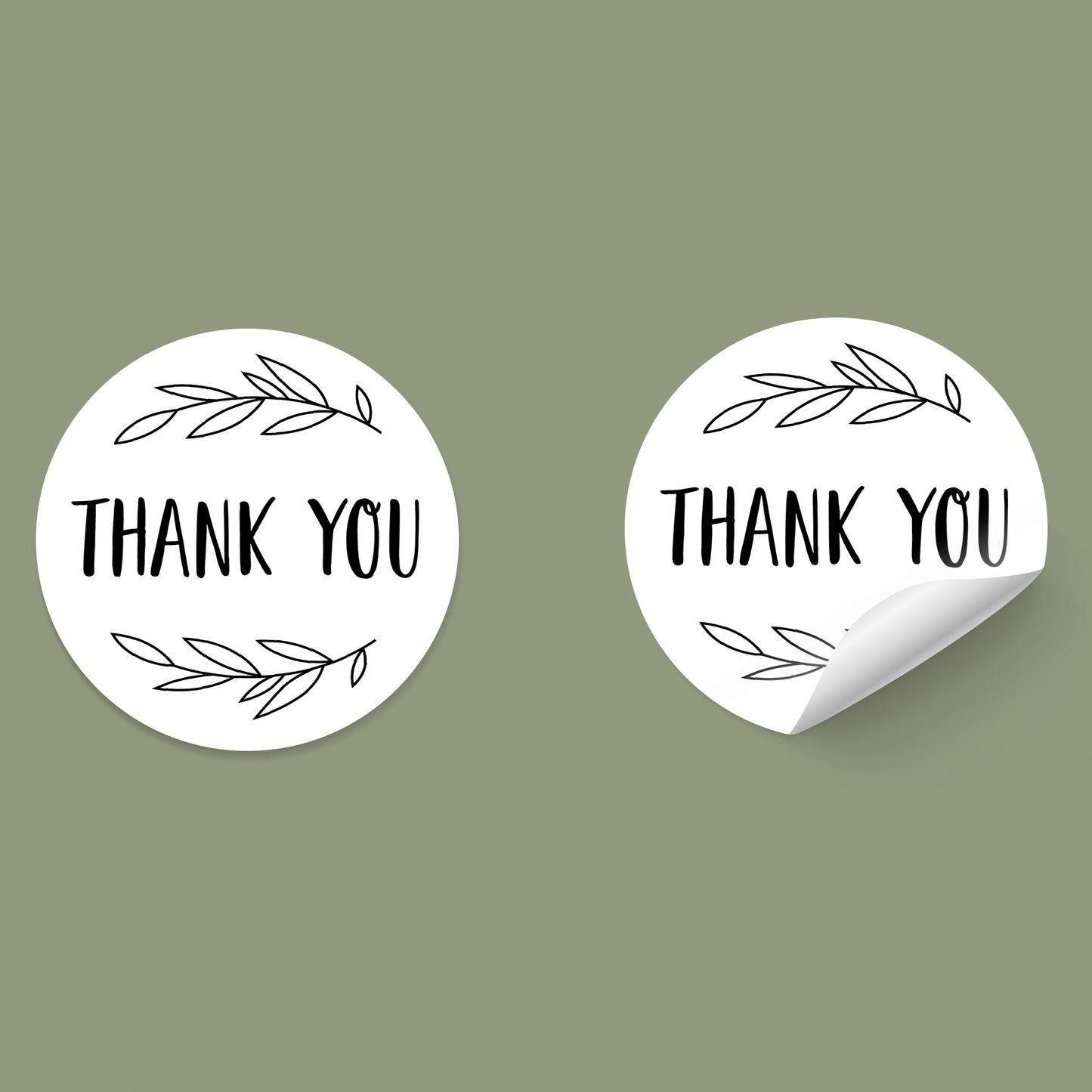 Thank You Stickers - Botanical