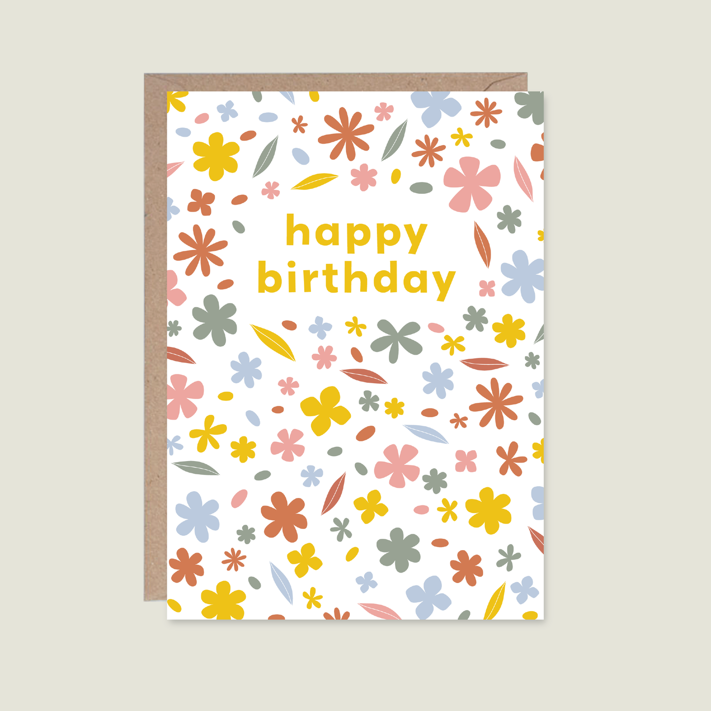 Birthday Card - Rainbow Floral