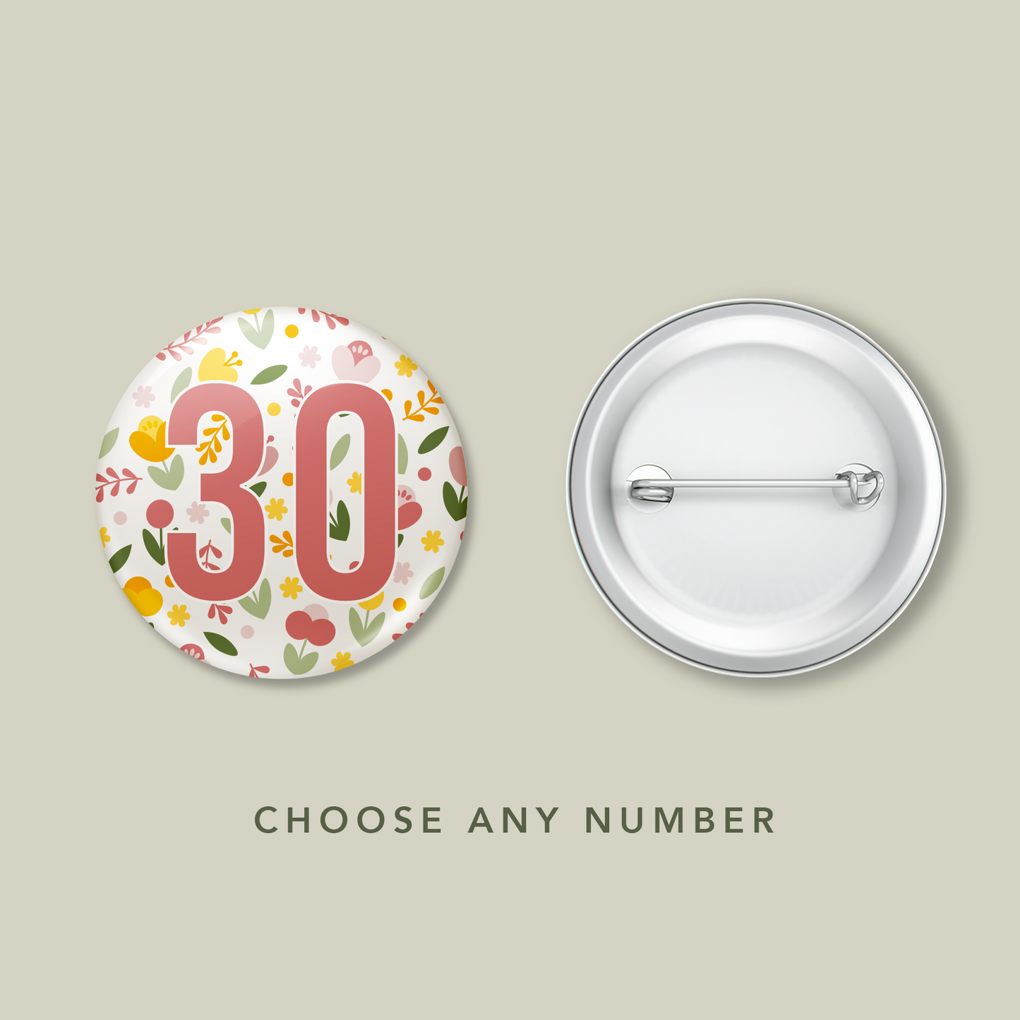 Age Badge - Spring Floral