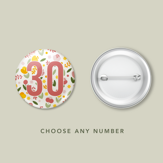 Age Badge - Spring Floral