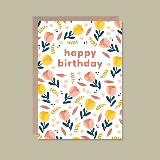 Birthday Card - Tulips